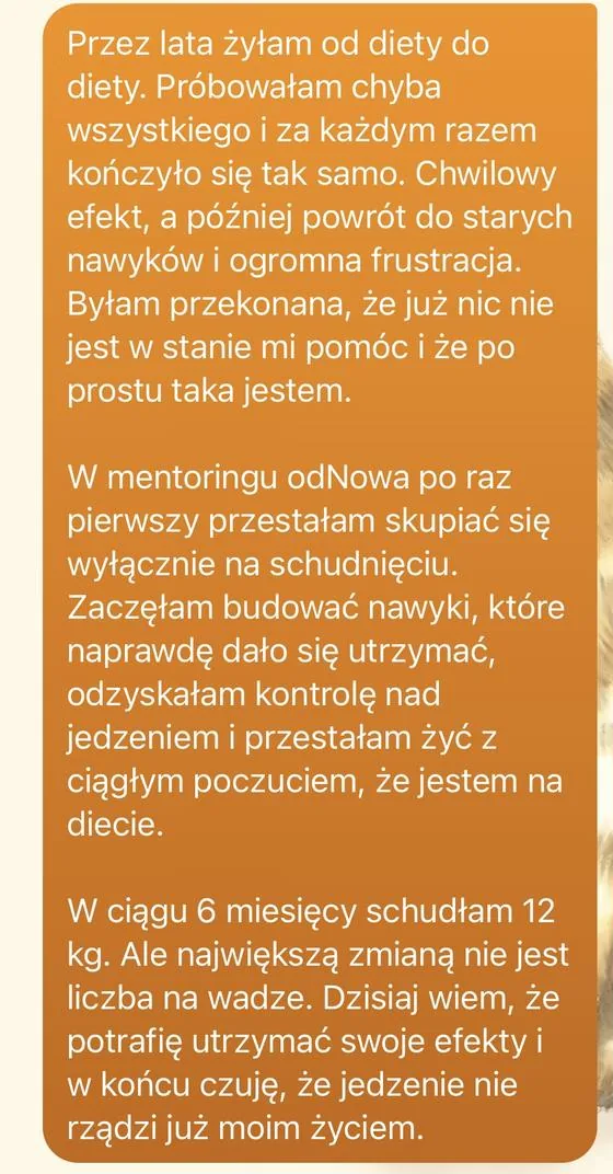 odNowa, efekty klientki: Zosia minus 12 kg w 6 miesięcy