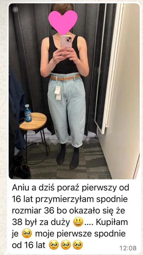 odNowa, efekty klientki: Kasia pierwsze spodnie w rozmiarze 36 od 16 lat